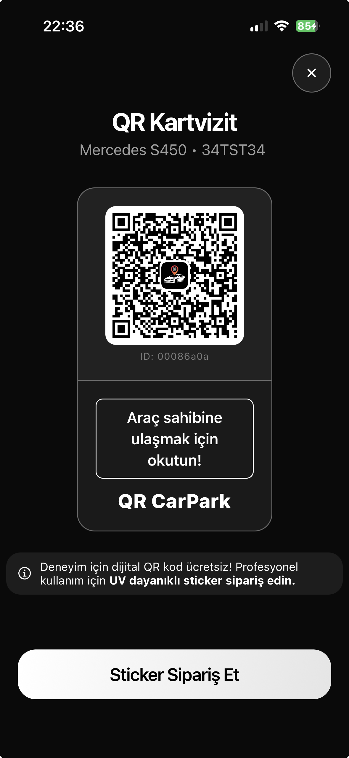 QR Car App Screenshot 6